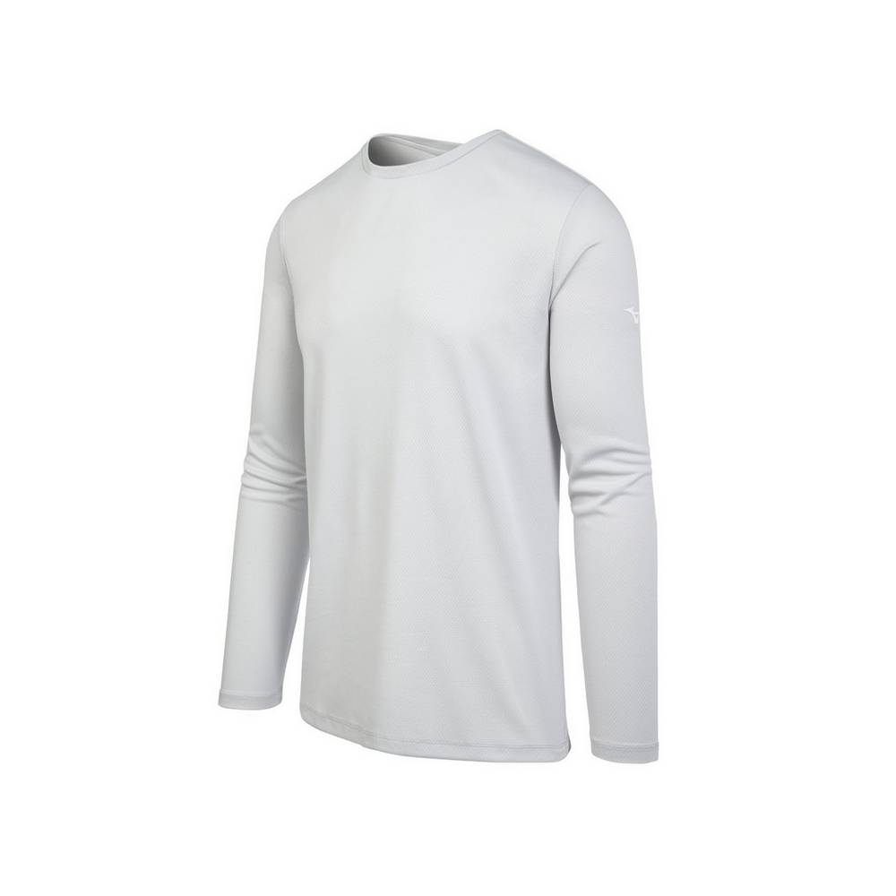 Mizuno Men's Long Sleeve T-Shirts Grey (530063-NAV)